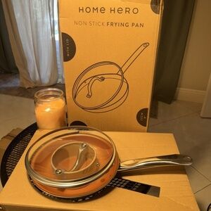 Home Hero Non Stick Stone Coated Frying Pan Copper 10 Inch NIB